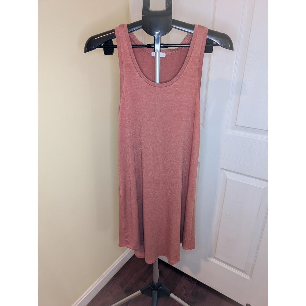 Leith Tank Dress Women Small Mauve Sleeveless Racerback Scoop Neck Knit